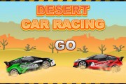 Course de voitures dans le désert