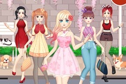 アニメの女の子はゲームをドレスアップします