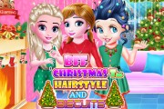 BFFクリスマスツリーのヘアスタイルとビスケット