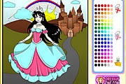 Château de princesse jeu de coloriage