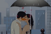在雨中亲吻