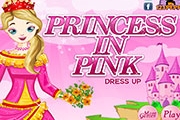 アップピンクのドレスの王女