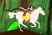 公主雪白骑马