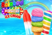 彩虹冰淇淋和冰棍