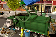 Camion à ordures propre